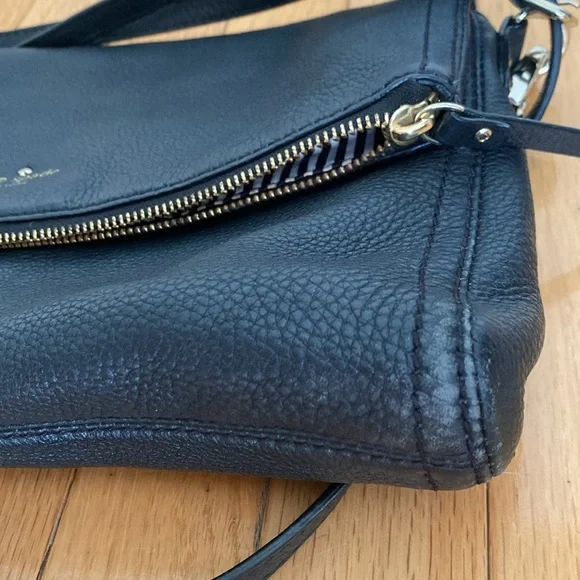 Kate Spade Black Soft Leather Adjustable Strap Crossbody Shoulder Handbag - Picture 7 of 16